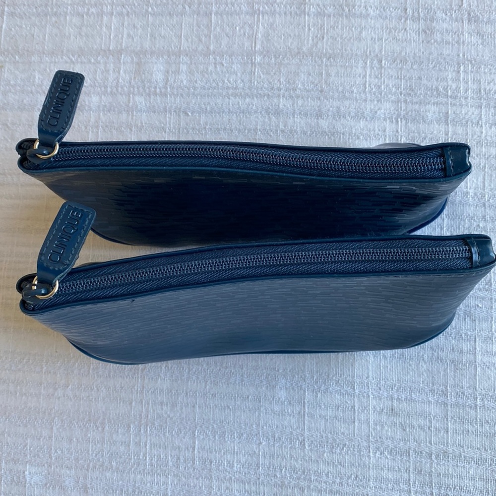 3/$29 - Two Clinique Cosmetic Bags - Navy Blue - Picture 3 of 8